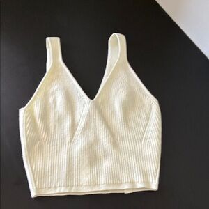 Lululemon Athletica Cream Knit Crop Top